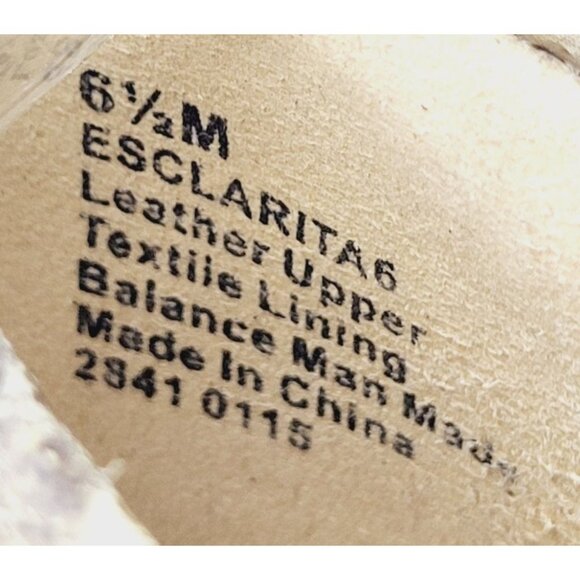 Easy Spirit Esclarita Leather Animal Print Wedge - Size 6.5 - Picture 6 of 7